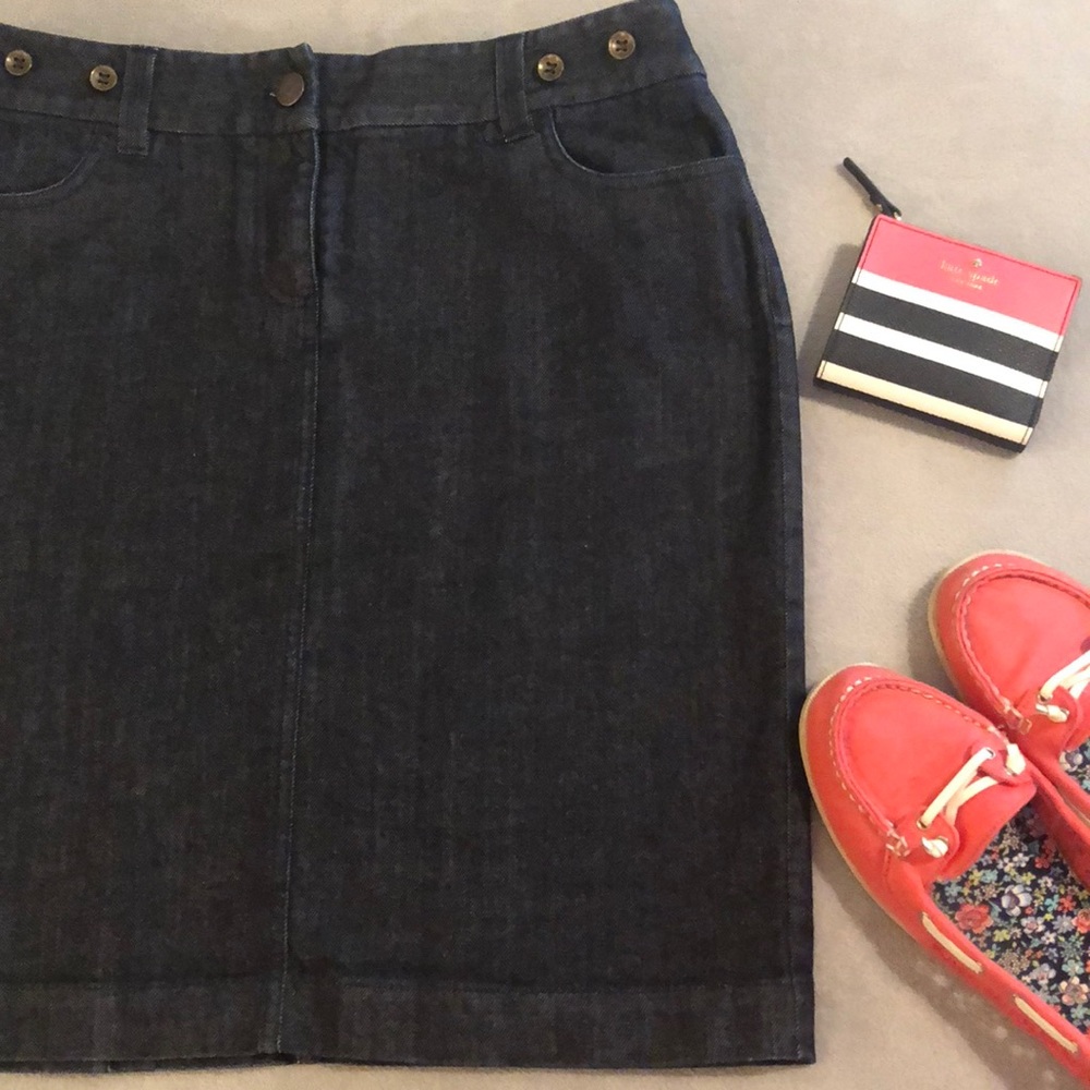 J. Crew denim pencil skirt